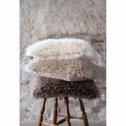 Kuddfodral Curly off-white 48 x 48 cm