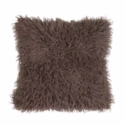 Kuddfodral Curly brun 48 x 48 cm