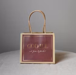 Presentkasse med text God Jul