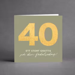 Grande collection 40 år Ett stort grattis på din födelsedag