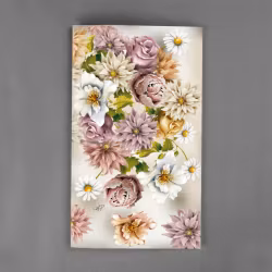Stort kort Blommor, ingen text