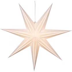Star Trading Pappersstjärna Holly vit 75x75 cm