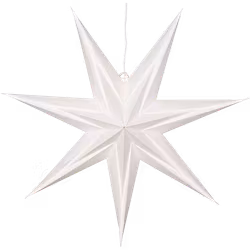 Star Trading Pappersstjärna Holly vit 60x60 cm