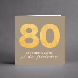 Grande collection 80 år Ett stort grattis på din födelsedag
