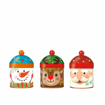 Plåtburk Julfigurer