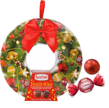 Chokladkartong Julkrans