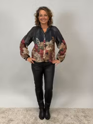 Mix by Heart Rose blus svart med blommor