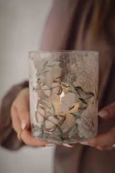 Majas Lykta Hortensia & Butterflies 10 x 12 cm