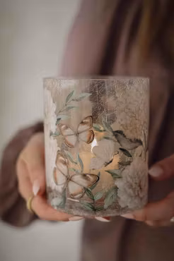 Majas Lykta Hortensia & Butterflies 10 x 12 cm