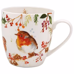 Winter Robin frukostmugg