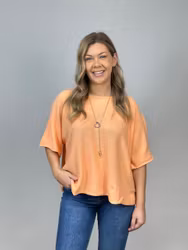 Mix by Heart Nessa ponchotröja persika