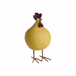 Höna Poppy gul 12,5 cm