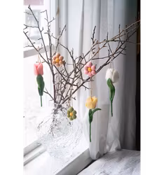 Hänge blommor ull, säljs separat