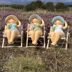 Baddam Malin i strandstol