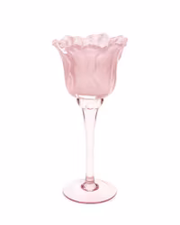 Ljuslykta Blomma på fot rosa 23 cm