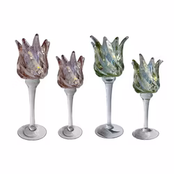 Ljuslykta Blossom på fot rosa 20 cm