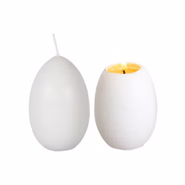 Äggformat ljus med gula