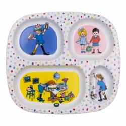 Sektionstallrik Pippi Födelsedag