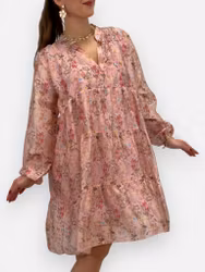 Belle blommig klänning rosa