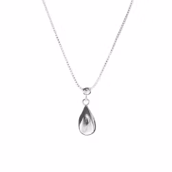 Halsband kort Droppe silverfärgat