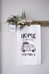 Kökshandduk Home is where you park it - Husbil