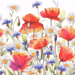Servett Sommarblomster