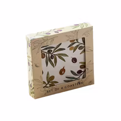 Glasunderlägg Olive Grove 4-pack