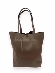 Vicky axelväska med knytrem taupe
