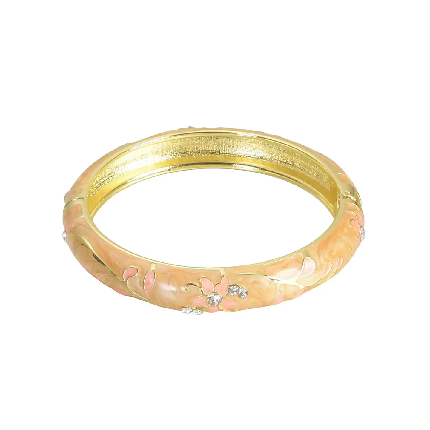 Stelt armband aprikos/beige