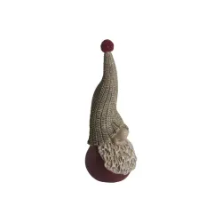 Dekortomte med stickad mössa röd 12 cm