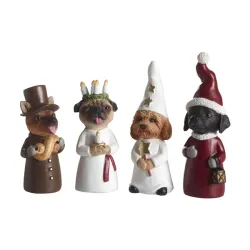 Luciatåg Hundar stor 4-pack