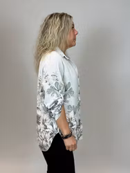Mix by Heart Kelly blommönstrad blus beige