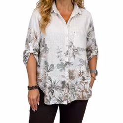 Mix by Heart Kelly blommönstrad blus beige