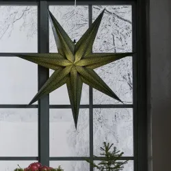 Star Trading Pappersstjärna Holly grön 75x75 cm
