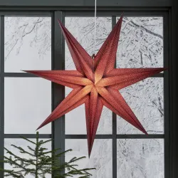 Star Trading Pappersstjärna Holly röd 75x75 cm