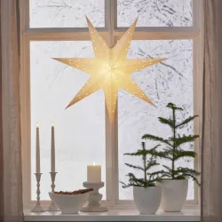 Star Trading Pappersstjärna Vega vit 60 x 60 cm