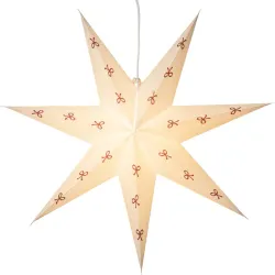 Star Trading Pappersstjärna Saga vit med rosetter 60 x 60 cm