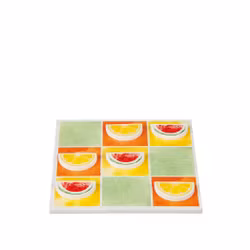 Spel Tre-i-rad med frukt