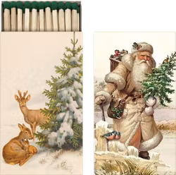 Tändsticksask Rådjur & tomte