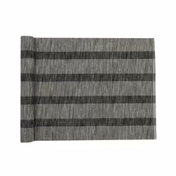 Löpare Minna svart/linne 33 x 120 cm