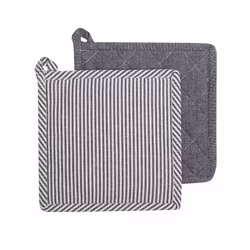 Grytlapp Bosse svart/linne 2-pack