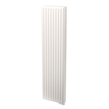 YALI GV Vertikal m/digital romtermostat. Traffic White RAL9016