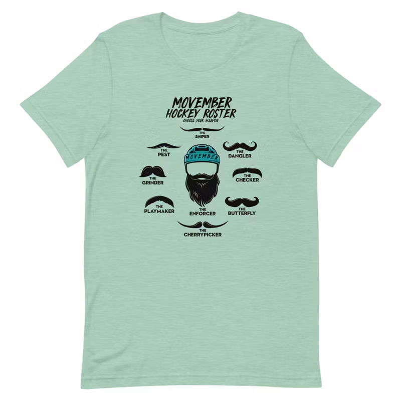 Unisex T-Skjorte - MOVEMBER ROSTER