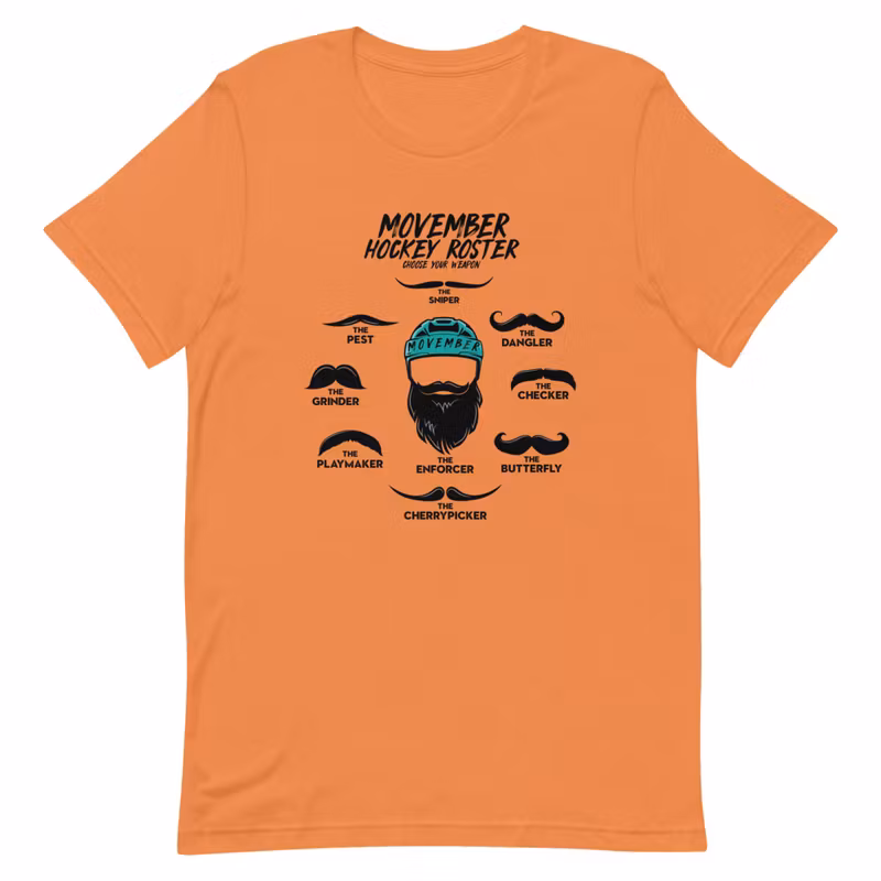 Unisex T-Skjorte - MOVEMBER ROSTER