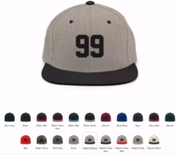 FLAT Snapback Cap Med Nummeret Ditt i Svart
