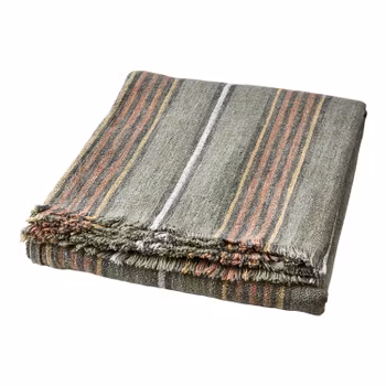 HILDA Filt/duk, Grön/rostbrun/vit/gul