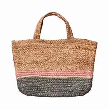 COLLECT Väska, Natur/grön/rosa