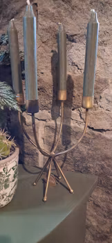 Ljusstake, guldfärgad