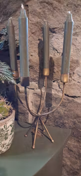 Ljusstake, guldfärgad