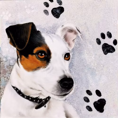 Kaffeservett från Ambiente - *Jack Russel*